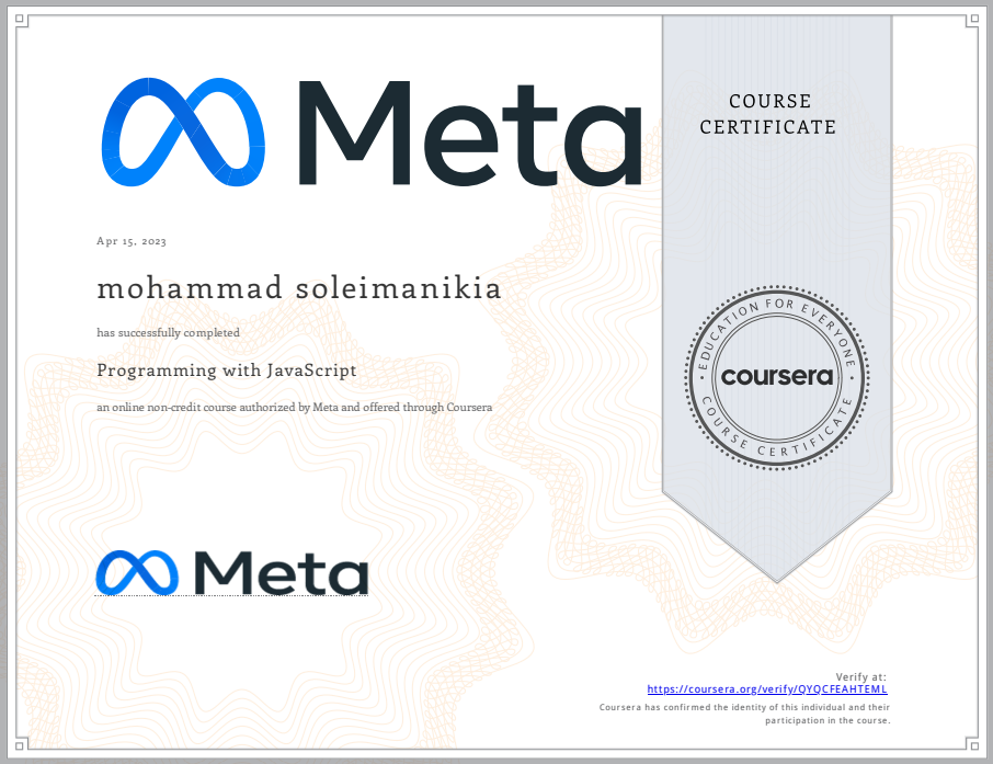 Certification Image